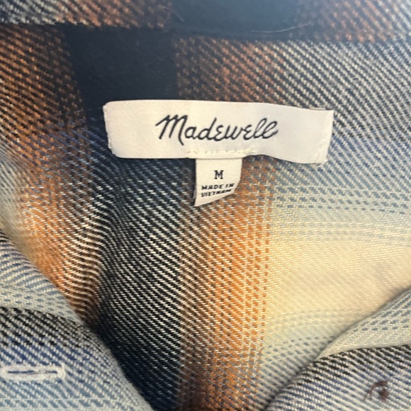 - MADEWELL Flannel Westlake Shirt In Allen Plaid Size Médium - Picture 9 of 13
